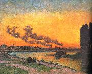 Sunset at Ivry  J B Armand  Guillaumin